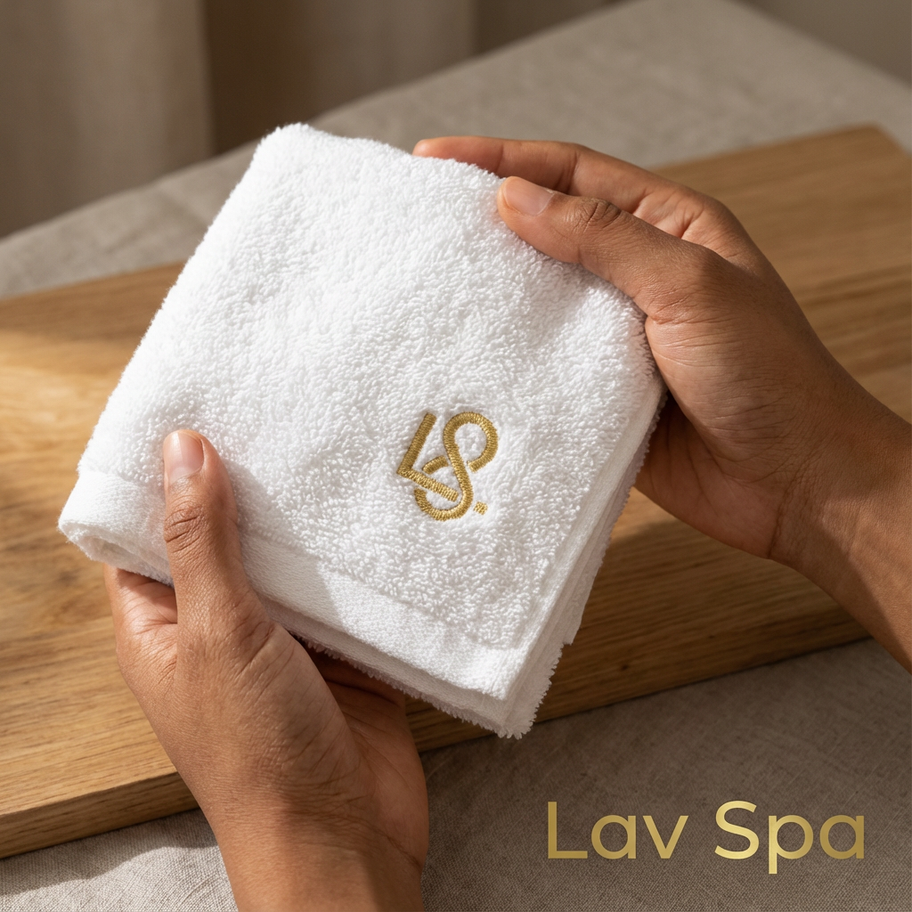Toalha Lav Spa com logo bordado