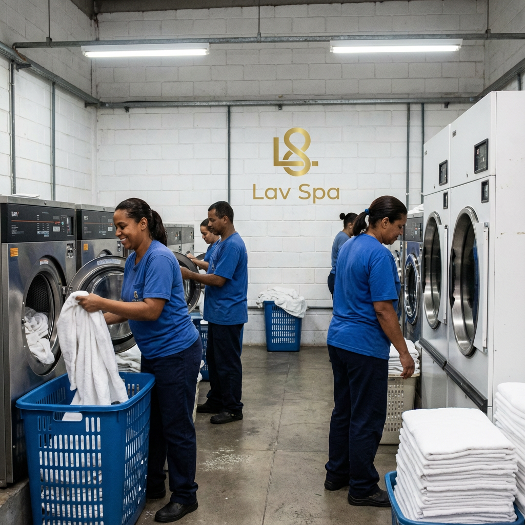 Equipe Lav Spa em operação